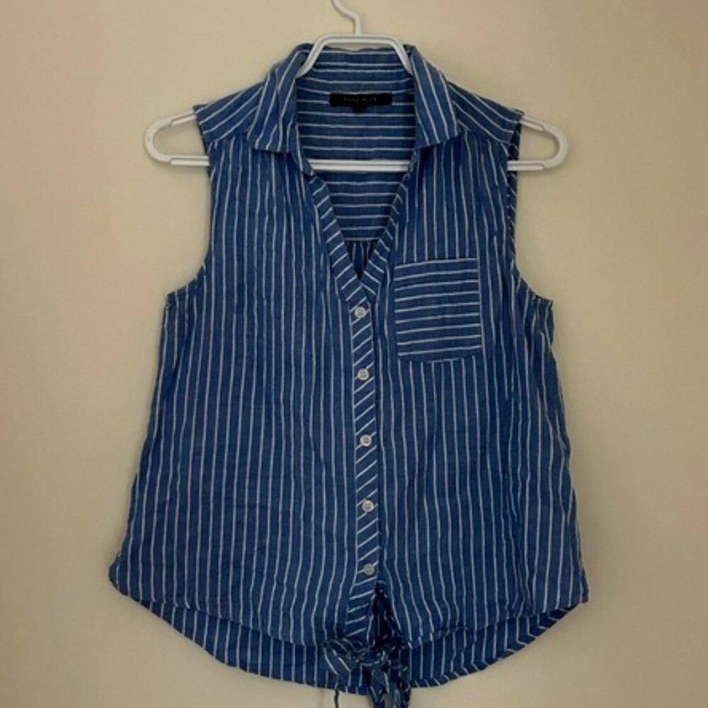 Blue Striped Tank Top